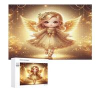 Puzzles 1000 piezas adulto pequeño ángel lindo rompecabezas de madera para adolescentes juguetes creativos decoración del hogar (75×50cm)