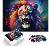 Puzzles 1000 piezas Adultos Pintura de León Fantástico Juego Juguetes Lista de deseos de Navidad con Papá Noel 14.96 pulgadas x 20.47 pulgadas Adecuado para adolescentes de 14 años y mayores