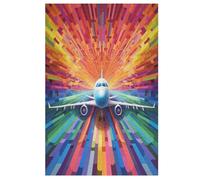 Puzzles 1000 piezas Airplane Puzzle para adultos y niños, de madera, juego educativo desafío de juguete, juego familiar divertido (78×53cm)