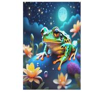 Puzzles 1000 piezas Big Eyed Frog Puzzle para adultos y niños de madera Juego Educante Desafío Juguete, Juego Familiar Divertido (78×53cm)