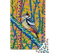 Puzzles 1000 Piezas El pájaro Carpintero Manchado en una Rama, para Adultos Y Niños para Adultos De Madera Decoración Familiar Regalo 1000pcs (75x50cm)