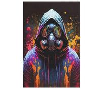 Puzzles 1000 piezas Masked Man Puzzle para adultos y niños de madera Juego Educante Desafío Juguete, Juego Familiar Divertido (78×53cm)