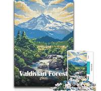 Puzzles 1000 Piezas para Adolescentes Selva Valdiviana, Chile Decoración Juego Familiar para Niños de 14 Años en Adelante 38x26cm