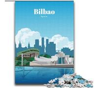 Puzzles 1000 Piezas para Adolescentes Viaja a Bilbao, Entrena tu Cerebro y Tus Manos Cumpleaños para Mayores de 14 Años 75x100cm