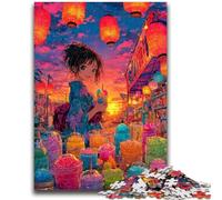 Puzzles 1000 Piezas para Adultos Anime japonés Chica para Mayores de 14 años Juego práctico Juego de Navidad Regalos 50x75cm