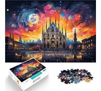 Puzzles 1000 piezas para adultos Catedral de Milán Puzzle para ofrecer 50x70cm Mejora el amor entre parejas para mayores de 14 años