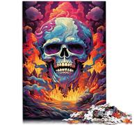 Puzzles 1000 piezas para adultos cráneo fantástico desafío difícil rompecabezas 38x52cm es ideal como regalo para toda la familia