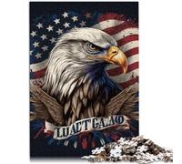 Puzzles 1000 piezas para adultos Eagle American Flag Fun Games 38x52cm es ideal como regalo para toda la familia para adolescentes de 14 años y más