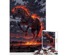Puzzles 1000 Piezas para Adultos El Caballo Oscuro del Apocalipsis Juguetes antiestrés Gran Regalo para Juegos Juego Educativo Lista de Deseos con Papá Noel Tamaño 50x75cm