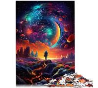 Puzzles 1000 piezas para adultos Espacio planetas coloridos Juego Juguetes para regalo familiar Entrena tu cerebro y tus manos para adolescentes de 14 años y mayores, 50 x 75 cm