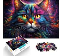 Puzzles 1000 piezas para adultos gato fantástico extraño rompecabezas difícil 26 x 38 cm Regalos de cumpleaños y regalos únicos