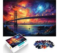 Puzzles 1000 piezas para adultos Golden Gate Bridge Juguetes Anti-Stress 10.27 pulgadas x 14.96 pulgadas Juego de rompecabezas estimulante y juego familiar