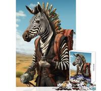 Puzzles 1000 Piezas para Adultos Guía de Viaje Cebra Juguete Decoración de Pared Gran Regalo para Juegos Juego Familiar Mejora el Amor Entre Parejas Tamaño 50x75cm