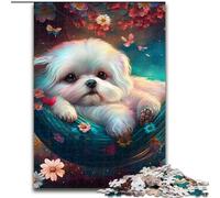 Puzzles 1000 Piezas para Adultos Hermoso Maltés Hecho de Madera, con Juego Interactivo Familiar, Regalo Ideal para Mayores de 14 Años 50x75cm Un Regalo Ideal para Navidad o Cumpleaños