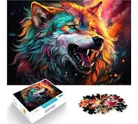 Puzzles 1000 piezas para adultos lobo enojado rompecabezas juego práctico 50x70cm juego estimulante y juego familiar para adolescentes a partir de 14 años