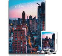 Puzzles 1000 Piezas para Adultos Nueva York Estados Unidos Juegos Educativos Desafío Difícil Juguetes Antiestrés Tamaño 38x26cm
