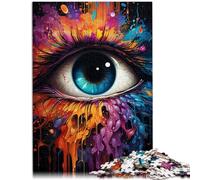 Puzzles 1000 piezas para adultos, ojos de fantasía coloridos, juguetes de juego, decoración de pared, regalos únicos para cumpleaños y Navidad, 50 x 75 cm