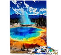 Puzzles 1000 piezas para adultos Parque Nacional de Yellowstone Juego Estimulante 19.7" x 29.5" Regalos de cumpleaños de Navidad para adolescentes de 14 años y mayores