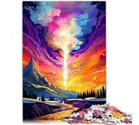 Puzzles 1000 piezas para adultos Parque Nacional de Yellowstone Juegos educativos para niños para cumpleaños, Navidad, 50 x 75 cm