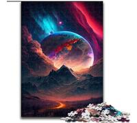 Puzzles 1000 Piezas para Adultos Planeta en el Espacio de Madera, Juego Familiar Interactivo, Apto para Mayores de 14 Años 50x75cm Un Regalo Ideal para Navidad o Cumpleaños