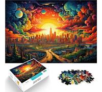 Puzzles 1000 piezas para adultos Psicodelia en Los Ángeles Juegos Divertidos 10.27 pulgadas x 14.96 pulgadas Análisis y lógica para adolescentes de 14 años y mayores