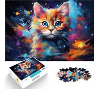 Puzzles 1000 piezas para adultos Puzzle bebé gato psicodélico para regalos para regalar a toda la familia 19,7 pulgadas x 29,5 pulgadas para adolescentes de 14 años y mayores