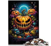 Puzzles 1000 piezas para adultos Puzzle Pintura Calabaza Malvada Decoración Pared 26x38cm Regala Regalos a Toda la Familia