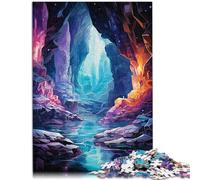 Puzzles 1000 piezas para adultos, rompecabezas de dibujos animados de Cueva de Hielo con póster y hoja de preguntas y respuestas 14.96" x 20.47" Adolescentes de 14 años y más