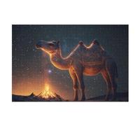 Puzzles 1000 piezas para adultos, rompecabezas de juego, camello tabla de madera, gran regalo para niños (75 × 50 cm)