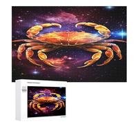 Puzzles 1000 piezas para adultos, rompecabezas de juegos, cangrejo de madera, gran regalo para niños (75×50cm)