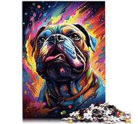 Puzzles 1000 piezas para adultos Un Bulldog Suave Juguetes Anti-Stress 50x70cm Mejorar el amor entre parejas para y adolescentes 14 años y más