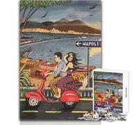 Puzzles 1000 Piezas para Adultos Viaje a Nápoles Juegos educativos Desafío difícil Juguetes antiestrés Tamaño 38x52cm