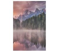 Puzzles 1000 piezas Sunrise at The Lake Puzzle para adultos y niños, de madera, juego educativo de reto de juguete, juego familiar divertido (78 × 53 cm)