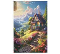 Puzzles 1000 piezas Sweet Landscape Puzzle para adultos y niños, de madera, juego educativo de desafío de juguete, juego familiar divertido (78×53cm)