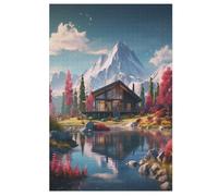 Puzzles 1000 piezas Sweet Landscape Puzzle para adultos y niños, de madera, juego educativo de desafío de juguete, juego familiar divertido (78×53cm)