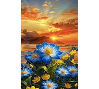 Puzzles 120 Piezas Adultos Flores Crepúsculo 25 x 20 cm Puzzle Adultos Entretenimiento Creativo Juego Educativo Rompecabezas Clásicos 120 Piezas Puzzles