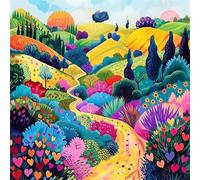 Puzzles 150 Piezas Adultos, DIY Rompecabezas para Adultos 150 Piezas, Entretenimiento Creativo, Desafío Ideal para Verdaderos Fanáticos, Tema:Campos Naturales