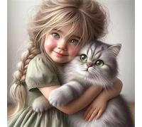 Puzzles 150 Piezas Adultos, DIY Rompecabezas para Adultos 150 Piezas, Entretenimiento Creativo, Desafío Ideal para Verdaderos Fanáticos, Tema:Chica Gato