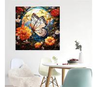 Puzzles 150 Piezas Adultos, DIY Rompecabezas para Adultos 150 Piezas, Entretenimiento Creativo, Desafío Ideal para Verdaderos Fanáticos, Tema:Flor de Mariposa de Cristal