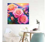 Puzzles 200 Piezas Adultos, DIY Rompecabezas para Adultos 200 Piezas, Entretenimiento Creativo, Desafío Ideal para Verdaderos Fanáticos, Tema:Amanecer de Rosas Rosadas