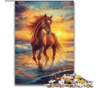 Puzzles 2000 Piezas para Adolescentes Caballo al Atardecer para Niños a Partir de 14 Años Juego Práctico Juego de Navidad Regalos 70x100cm
