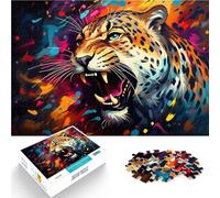 Puzzles 2000 piezas para adultos, rompecabezas de leopardo fantástico, decoración de pared, 27.56" x 39.37", juego de desafío único para adolescentes de 14 años y más