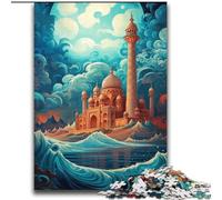 Puzzles 2000 Piezas para Adultos Taj Mahal Navegando sobre Olas para Y a Partir de 14 Años Juego Práctico Juego de Navidad Regalos 70x100cm