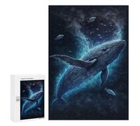 Puzzles 300 PCS para Adolescentes Ballena en Cosmic Ocean Puzzles para Adultos Juegos de Relajación Una Obra De Arte Para Cumpleaños Navidad 300 PCS
