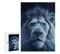 Puzzles 300 PCS Para Adolescentes Blue-Eyed León Majesty -1 Puzzles Juegos de Relajación Promueven La Memoria Toda la Familia 300 PCS