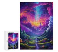 Puzzles 300 PCS para adolescentes Enchanted Cosmic Landscape -1 Puzzles Juegos de Relajación Promueven la Memoria Toda la Familia 300 PCS