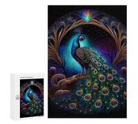 Puzzles 300 PCS para adolescentes Enchanted Peacock Night Puzzles Juegos de Relajación Promueven la memoria toda la familia 300 PCS