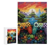 Puzzles 300 PCS para adolescentes Fantasy Game Controllers in Nature Puzzles Relajación Juegos Promueven la memoria toda la familia 300 PCS