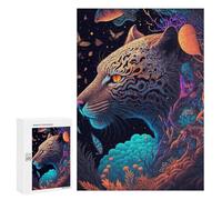 Puzzles 300 PCS para Adolescentes Tigre Whimsical en Fantasy Forest Puzzles Juegos de Relajación Promueven la Memoria Toda la Familia 300 PCS