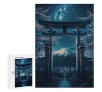 Puzzles 300 PCS para adolescentes Torii Gate to Mount Fuji Puzzles para adultos Juegos de Relajación Difícil Desafío de Aprendizaje Desafiante 300 PCS